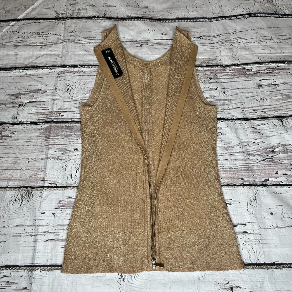 NWOT Gabrielle Union for NY&Co Gold Shimmer Sleeveless Tank  Size S - Picture 7 of 7